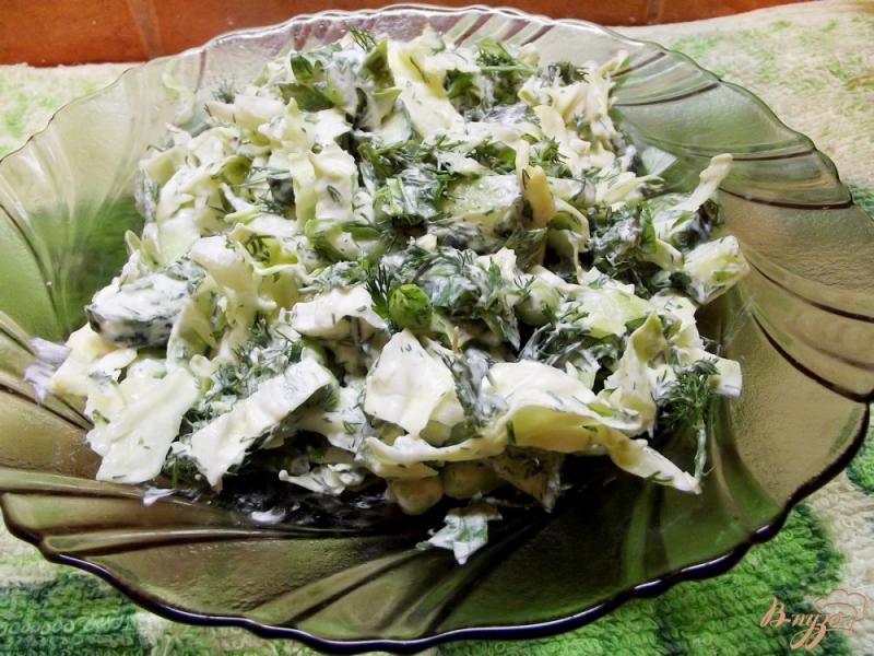 Фото приготовление рецепта: Салат с зеленым горошком шаг №6