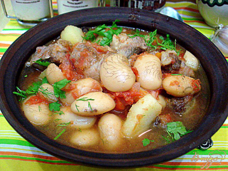 Фото приготовление рецепта: Свинина с фасолью и овощами шаг №13