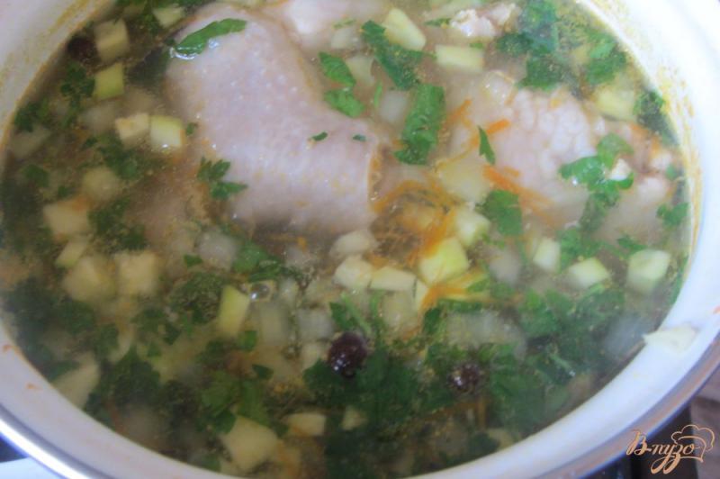 Фото приготовление рецепта: Кабачковый суп на индейки без зажарки шаг №7