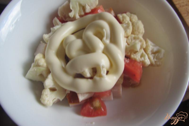 Фото приготовление рецепта: Салат со цветной капустой шаг №4