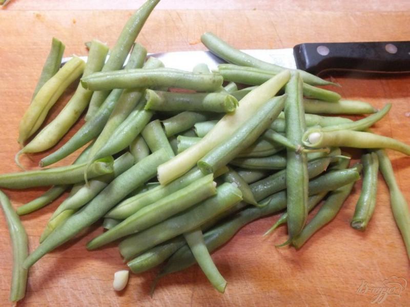 Фото приготовление рецепта: Овощной гарнир из спаржевой фасоли с овощами шаг №6