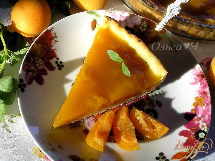 Фото приготовление рецепта: Творожный тарт с абрикосово-апельсиновым желе шаг №7