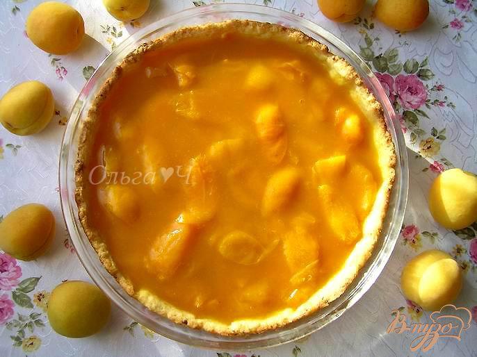 Фото приготовление рецепта: Творожный тарт с абрикосово-апельсиновым желе шаг №6