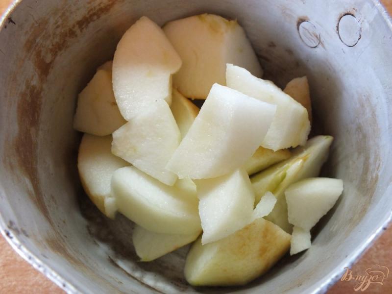 Фото приготовление рецепта: Белый щербет трио: груша, яблоко, виноград шаг №6