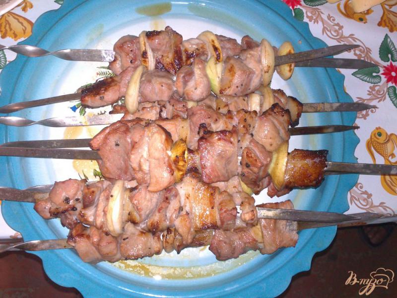 Фото приготовление рецепта: Свиной шашлык в маринаде из яблочного уксуса шаг №8