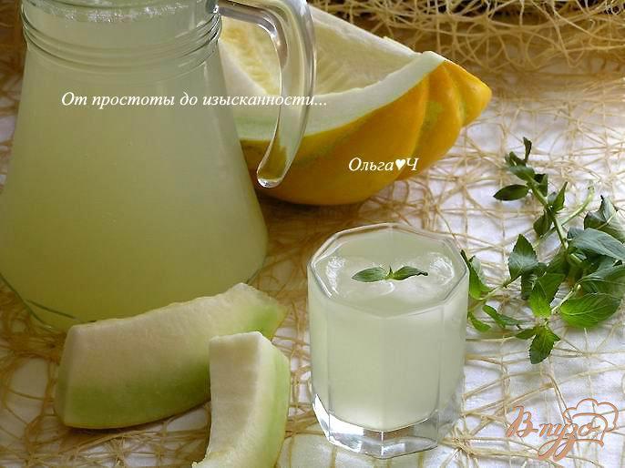 Фото приготовление рецепта: Дынный лимонад с мятой шаг №5