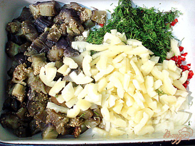 Фото приготовление рецепта: Салат из баклажанов, острый шаг №5