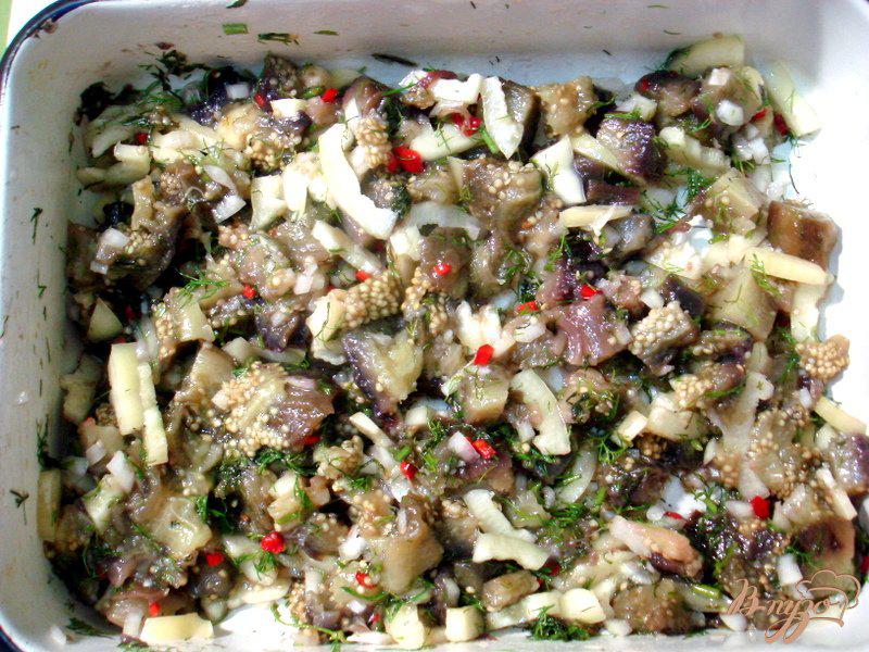Фото приготовление рецепта: Салат из баклажанов, острый шаг №6