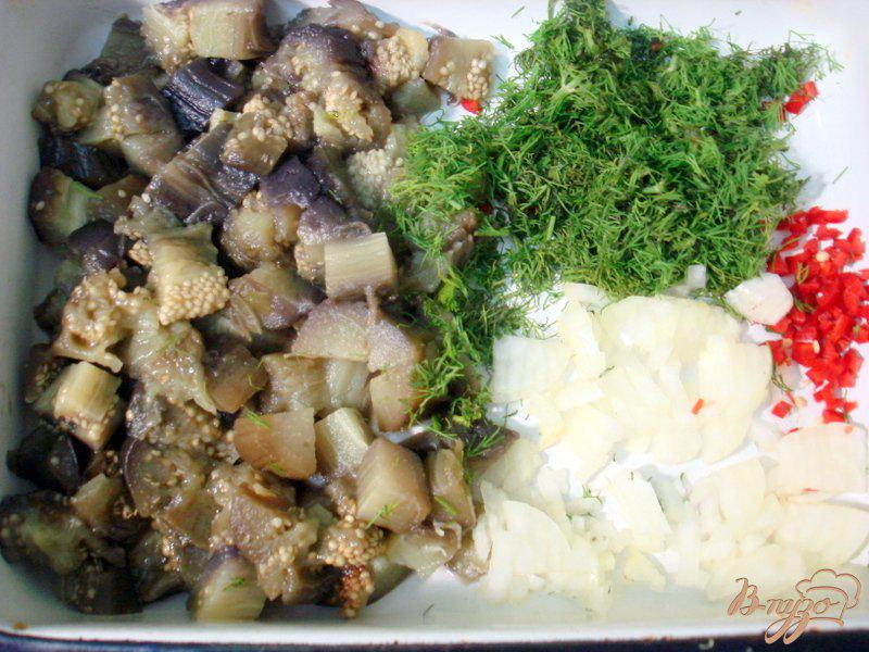 Фото приготовление рецепта: Салат из баклажанов, острый шаг №4