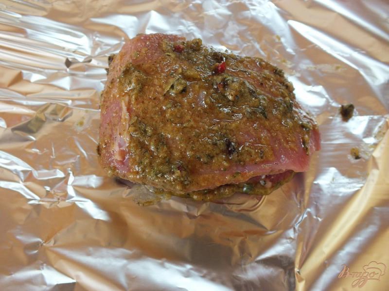 Фото приготовление рецепта: Горчичное мясо со специями шаг №7