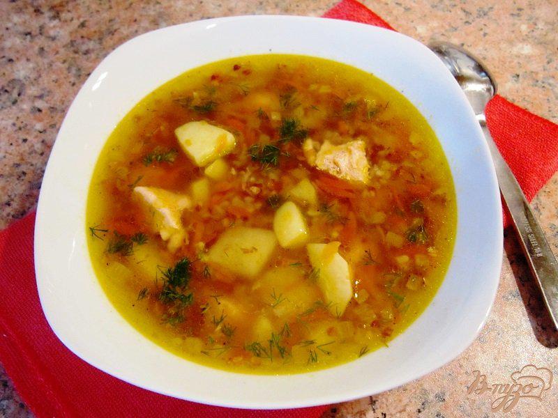 Фото приготовление рецепта: Гречневый суп с мясом шаг №14