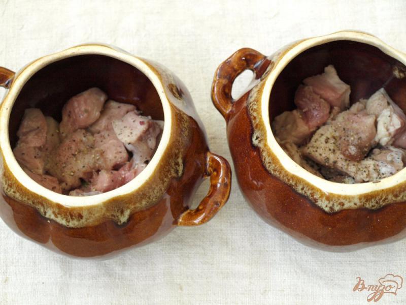 Фото приготовление рецепта: Свинина запечённая в горшочках с грибами и картофелем шаг №1