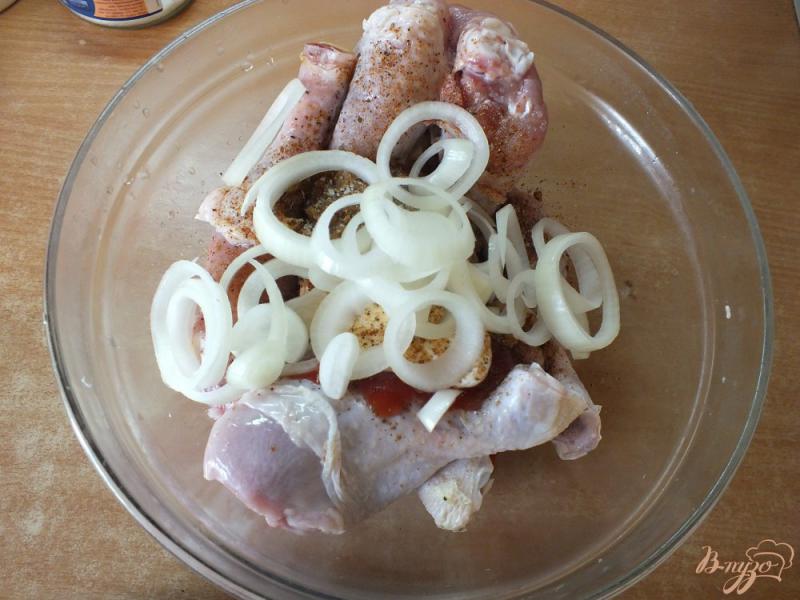Фото приготовление рецепта: Шашлык из вымоченных куриных голеней шаг №7