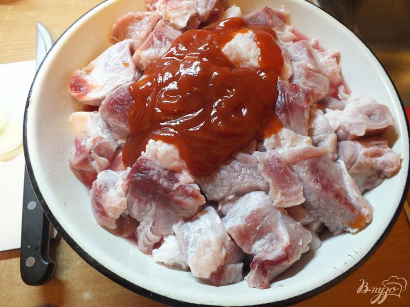 Фото приготовление рецепта: Шашлык свиной в горчичном маринаде шаг №4