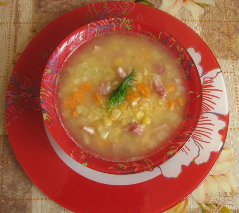 Фото приготовление рецепта: Гороховый суп с копченостями шаг №3