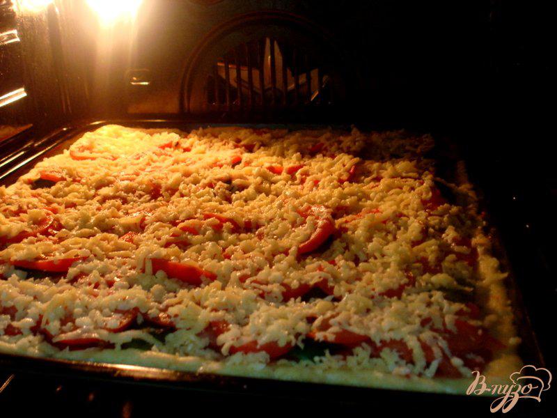 Фото приготовление рецепта: Пицца на творожно-кефирном тесте шаг №13