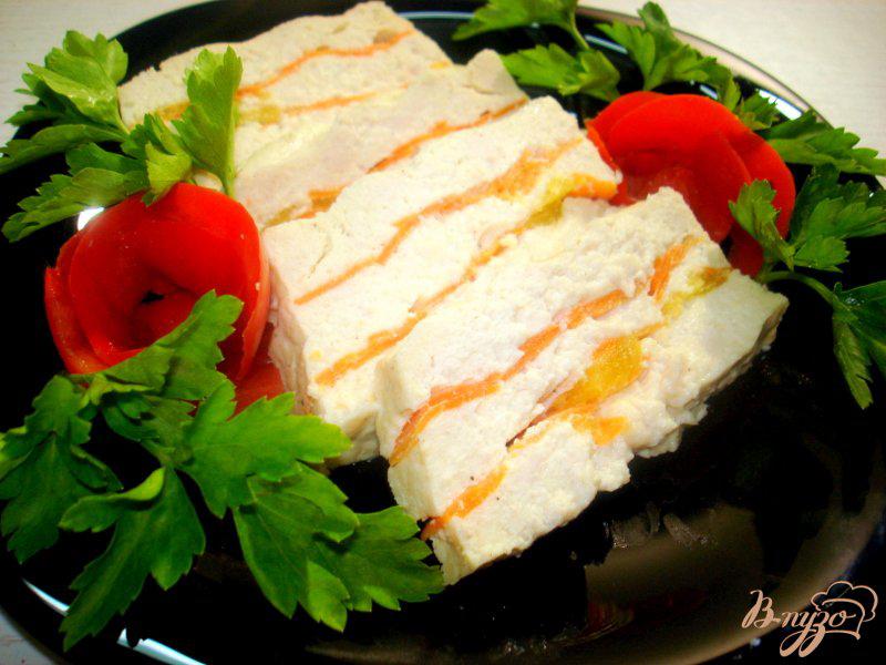 Фото приготовление рецепта: Куриное суфле с тыквой и морковью шаг №9