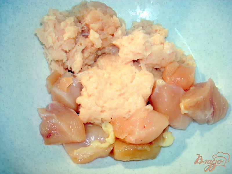 Фото приготовление рецепта: Куриное суфле с тыквой и морковью шаг №1