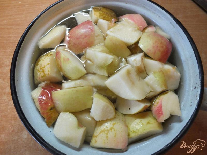Фото приготовление рецепта: Яблочный компот со свежим тимьяном шаг №2