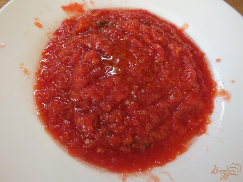 Фото приготовление рецепта: Холодный томатный суп с печеной тыквой шаг №8