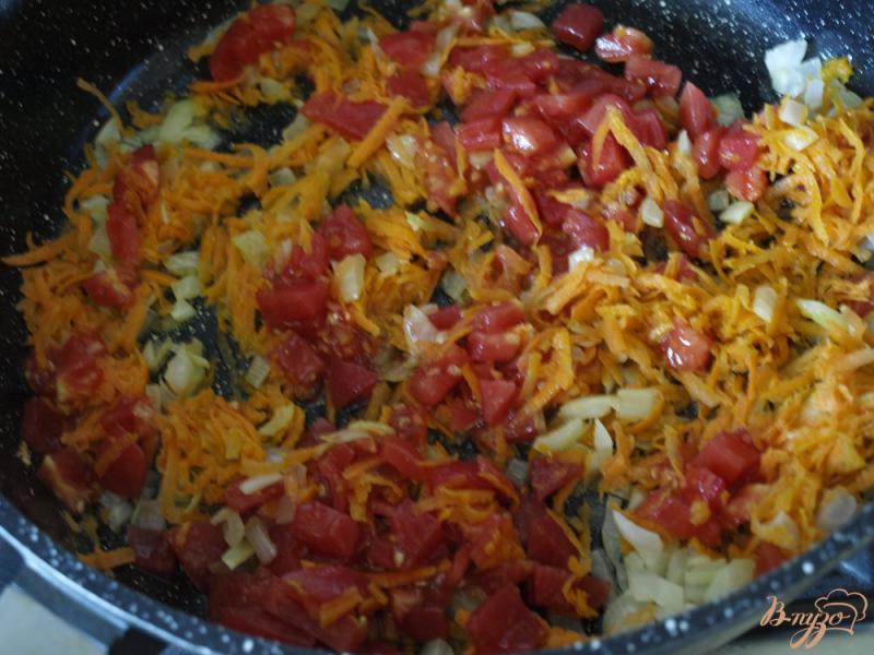 Фото приготовление рецепта: Баклажаны фаршированные овощами и копчёной грудинкой шаг №3