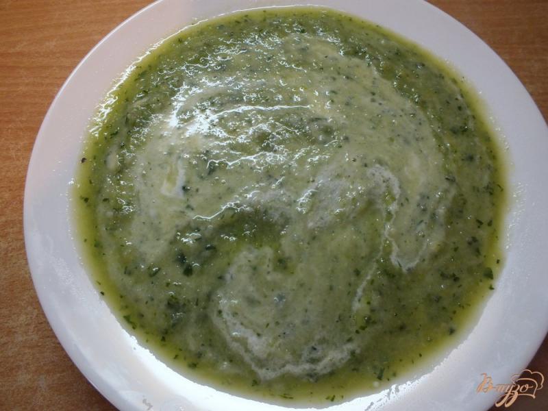 Фото приготовление рецепта: Крем-суп из огурца и цветной капусты шаг №12