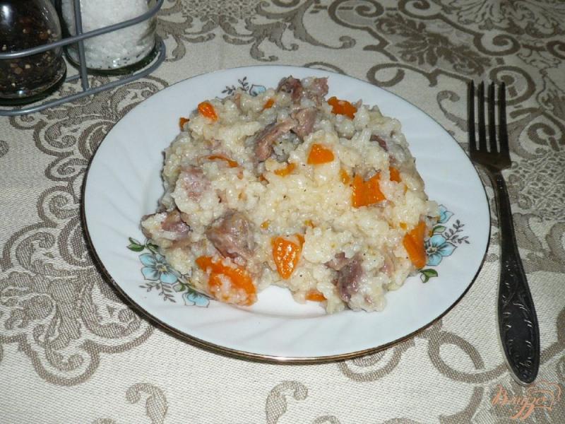 Фото приготовление рецепта: Рисовая каша с куриными желудками шаг №5