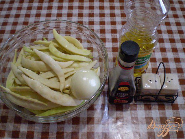 Фото приготовление рецепта: Спаржевая фасоль с соевым соусом шаг №1