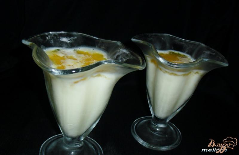 Фото приготовление рецепта: Молочно-цитрусовый десерт «Апельсиновые брызги» шаг №5