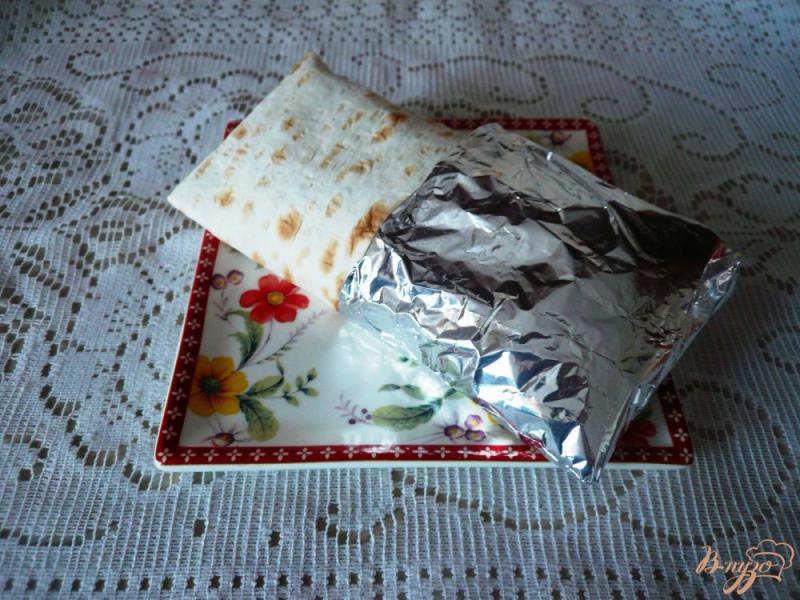 Фото приготовление рецепта: Конверт из лаваша «с собой» шаг №10