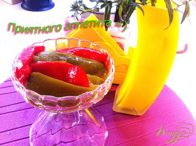 Фото приготовление рецепта: Антипасти из болгаского перца шаг №8
