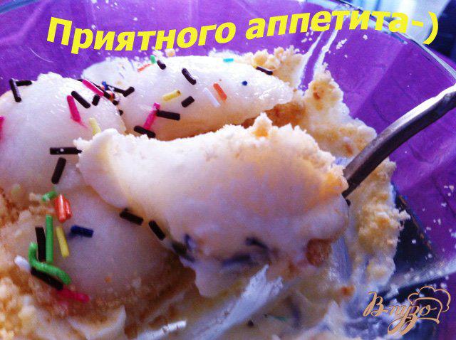 Фото приготовление рецепта: Десерт из дыни и творожного крема шаг №7