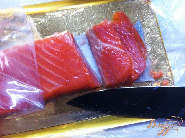 Фото приготовление рецепта: Закуска из кабачков и лосося шаг №3