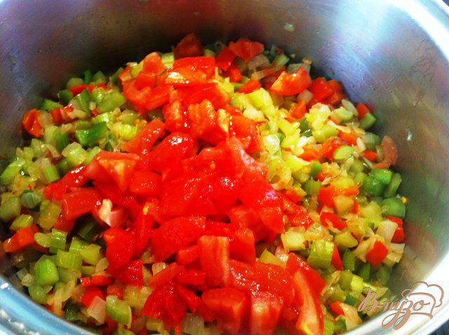 Фото приготовление рецепта: Овощное рагу с оливками шаг №10