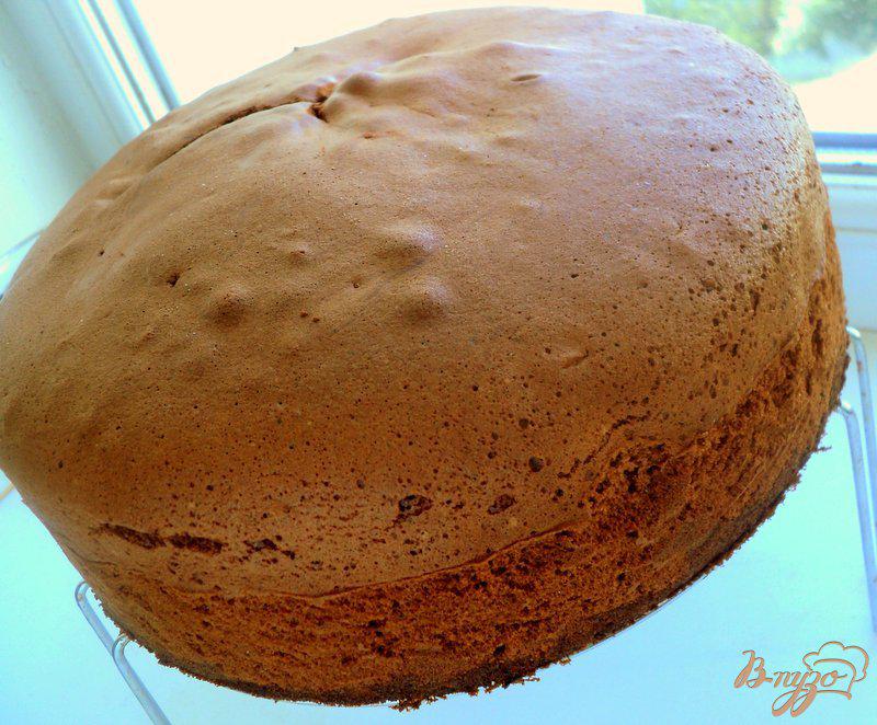Фото приготовление рецепта: Шоколадный торт с вафельным кремом шаг №4