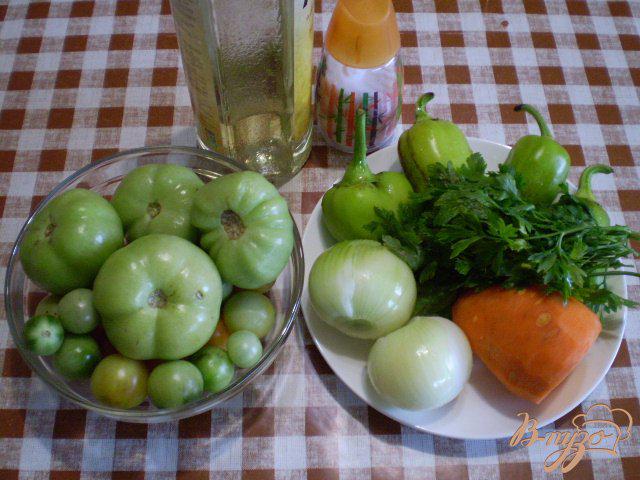 Фото приготовление рецепта: Икра из зеленых помидоров шаг №1