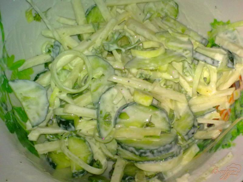 Фото приготовление рецепта: Салат с репой «Осень» шаг №5