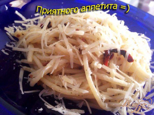 Фото приготовление рецепта: Спагетти де олива шаг №9