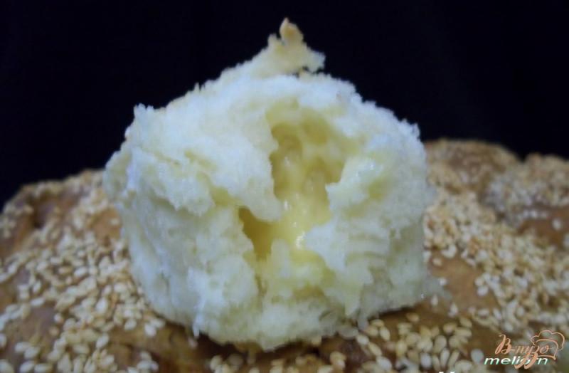 Фото приготовление рецепта: «Обезьяний» хлеб с сыром и кунжутом шаг №7