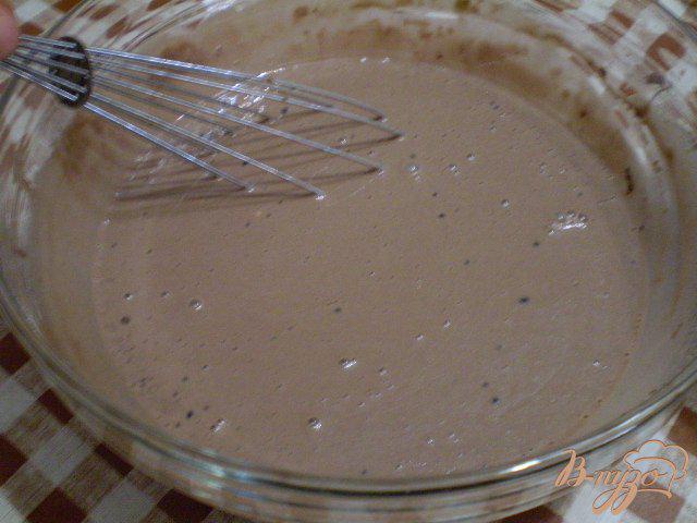 Фото приготовление рецепта: Шоколадные блинчики с начинкой запеченные в духовке шаг №6