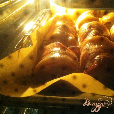 Фото приготовление рецепта: Картофель, запеченный с грудинкой шаг №8