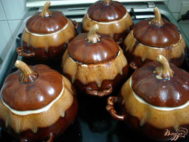 Фото приготовление рецепта: Чанахи в горщочках, с фасолью и баклажанами шаг №14