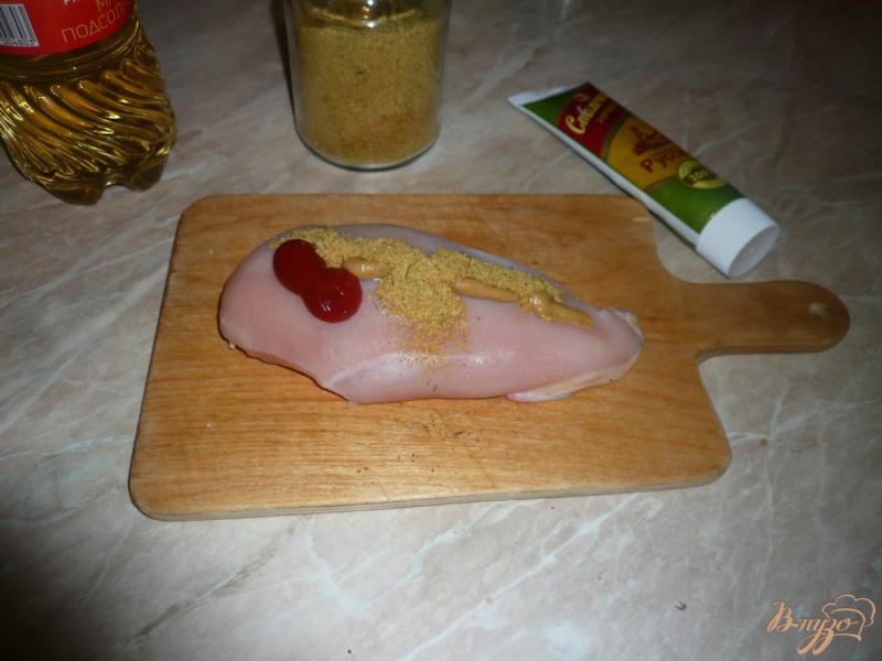 Фото приготовление рецепта: Куриная грудка в горчице шаг №3