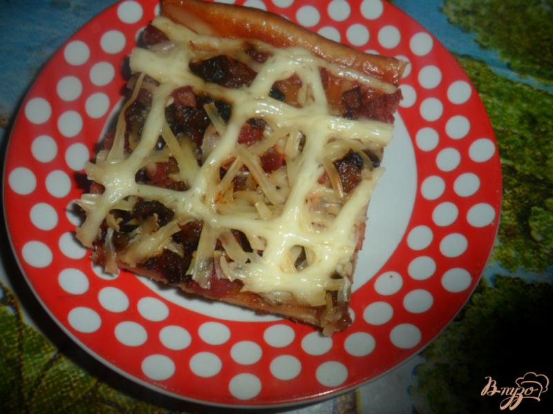 Фото приготовление рецепта: Пицца с салом шаг №10