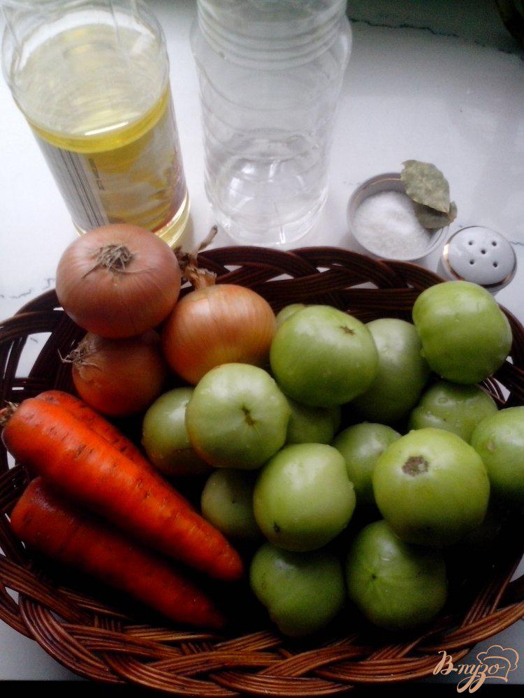 Фото приготовление рецепта: Салат из зелёных помидоров шаг №1