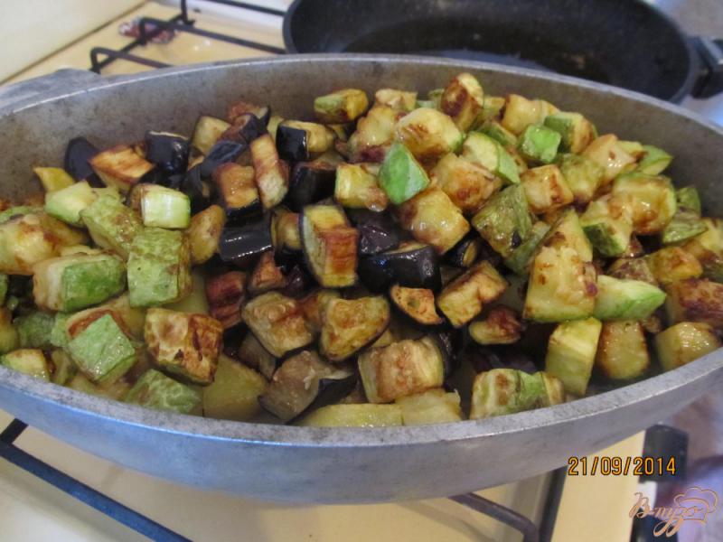 Фото приготовление рецепта: Овощное рагу с мясом летнее шаг №9