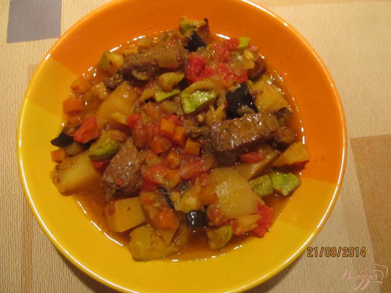 Фото приготовление рецепта: Овощное рагу с мясом летнее шаг №13