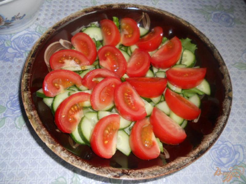 Фото приготовление рецепта: Слоеный салат «Весенний» шаг №4