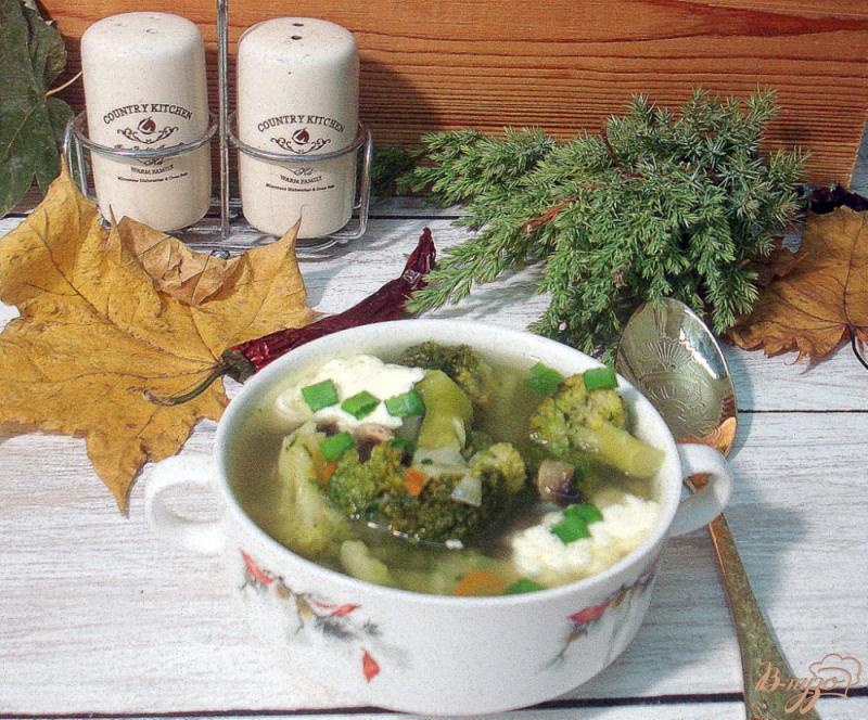 Фото приготовление рецепта: Зелёный суп шаг №7