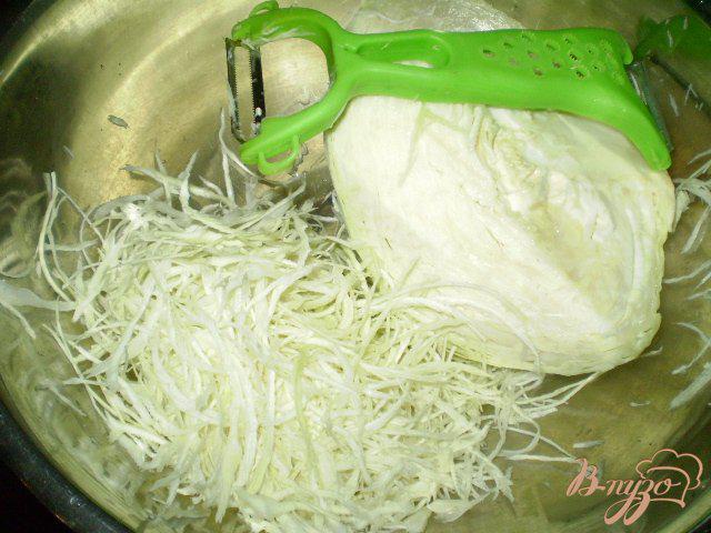 Фото приготовление рецепта: Постный борщ со спаржевой фасолью шаг №7
